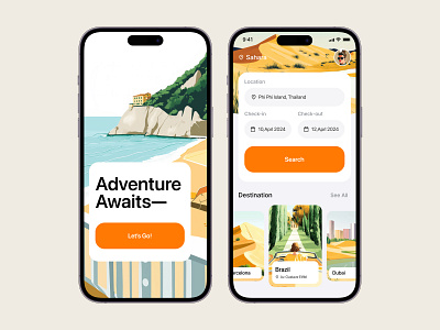 Travel Planner iOS App Concept branding design e commerce graphic designer illustration landing page logo ui ux web design