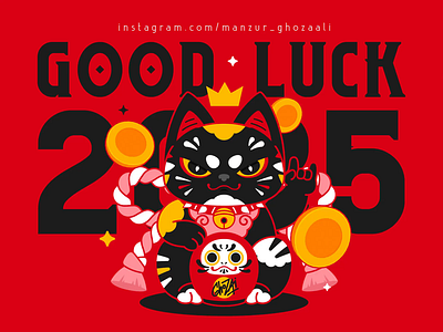 New Year - Maneki Neko animation cat illustration japan maneki neko motion graphics new year