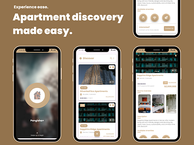 Pangisha+ A real estate mobile app design app concept design design e commerce mobile app design ui uiux design