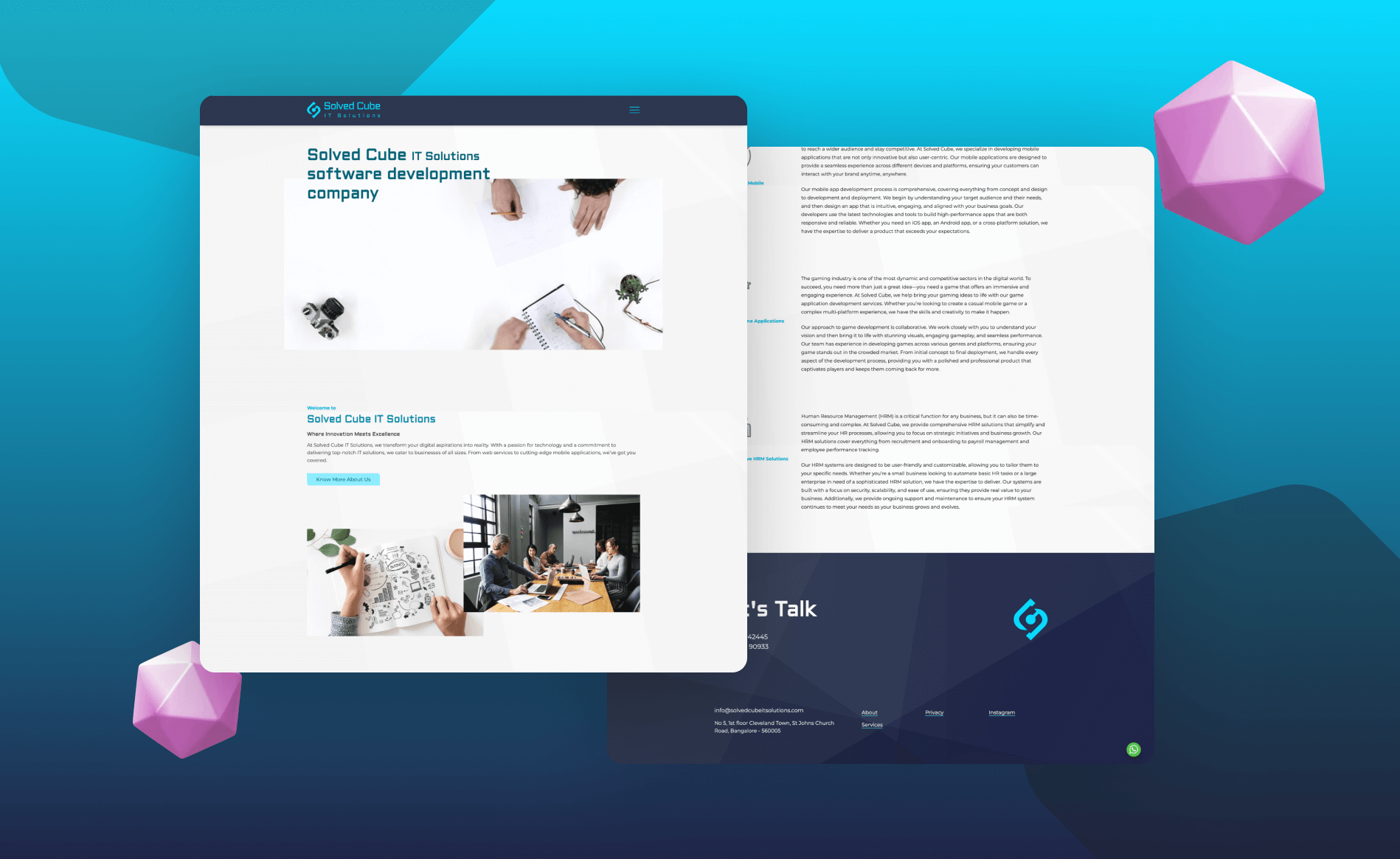 💻 Solved Cube IT Solutions – Innovative Tech & IT Services Webs bengaluru brand branding design graphic design illustration logo ui vector website