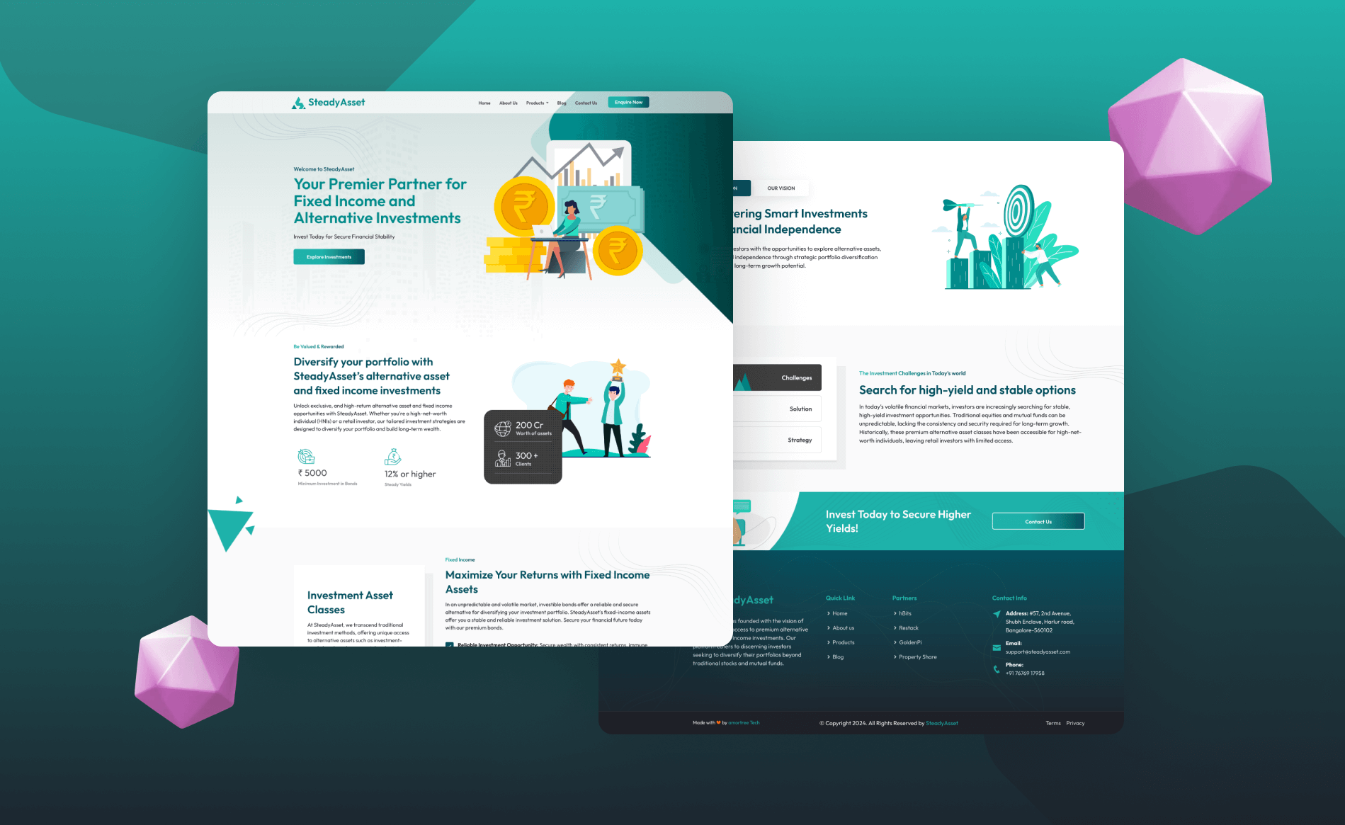 📊 SteadyAsset – Smart Investment & Wealth Management Platform amortree bengaluru brand branding design graphic design illustration logo tech ui ux vector website