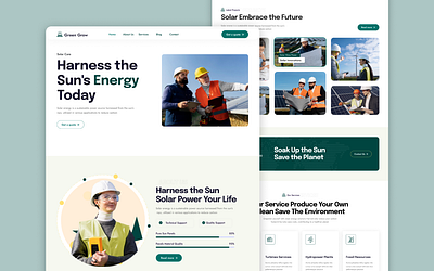 Solar-Panels Agency Website Landing-Page UIUX Design design ui web design website website design