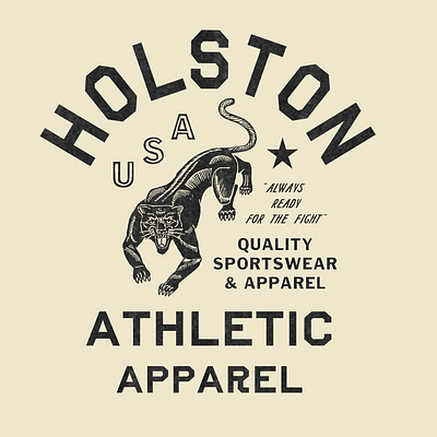 Panther Americana athletic badge branding cat graphic design illustration logo mascot panther sports vintage