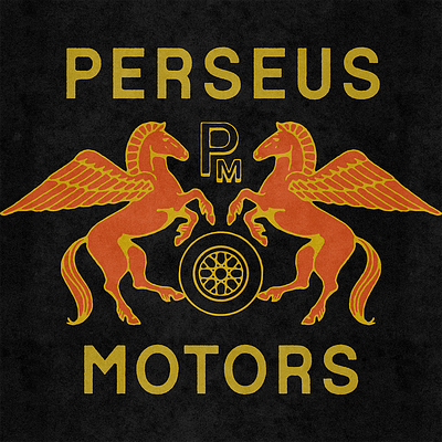 Perseus Pegasi badge branding car graphic design horse illustration logo mascot mythology pegasus vintage