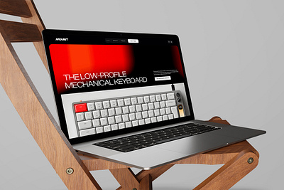 Mount Landing Page Design background jeyboard website keyboard landing page landing page landing page design modern landing page ui uiux unique layout webdesign