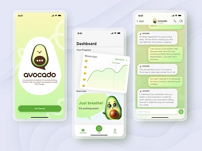 Avocado App app branding design mobile ui ux