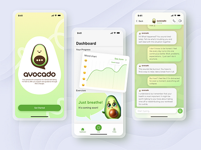 Avocado App app branding design mobile ui ux