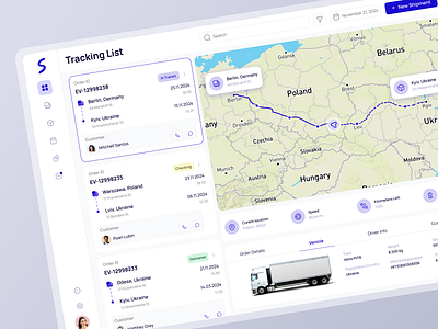 Logistic app dashboard design ui ux