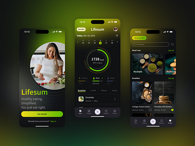 Lifesum - healthy app app design fitness healthy mobile ui ux