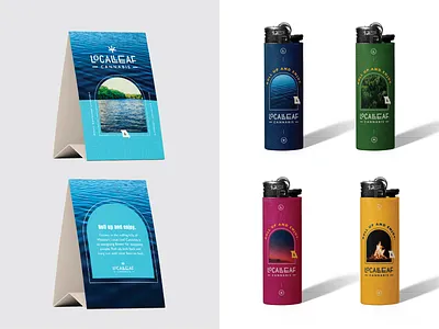 Merchandise // Local Leaf Cannabis brand design brand elements branding cannabis cannabis branding cannabis design cannabis merchandise design inspo designer lighter lighter design lighter mockup merchandise mockups table top mockup table tops