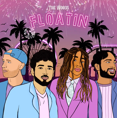 Floatin - Album Cover album cover animation cartoon drawing hand drawn