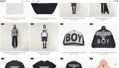 BOY London branding illustration ui