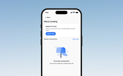 Micro Lending app design design empty state figma iphone mockup mobile app mobile design ui