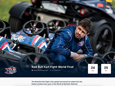 Red Bull Kart Fight International Campaign branding ui ux