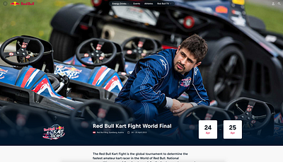 Red Bull Kart Fight International Campaign branding ui ux