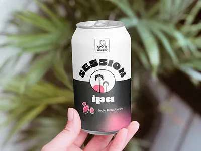 Hoppin' Session Ipa🍺 beer can design logo mockup session ipa