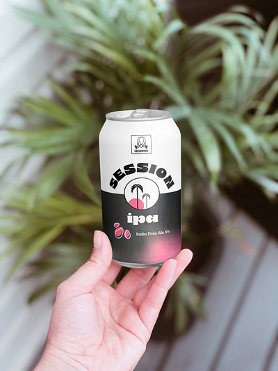 Hoppin' Session Ipa🍺 beer can design logo mockup session ipa