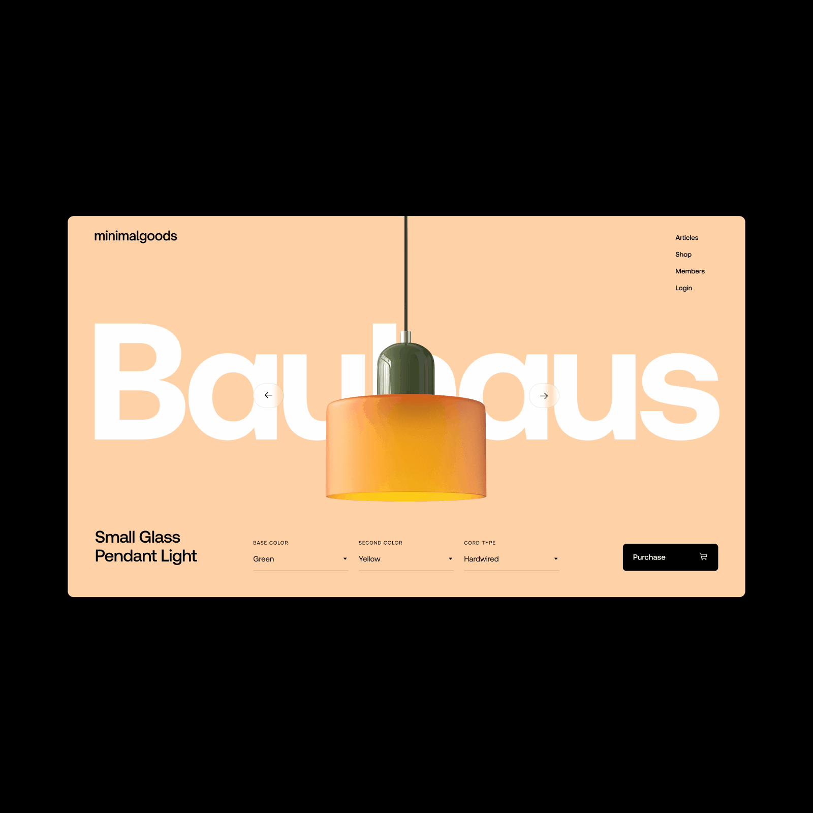 Minimalgoods - Design pendant lights UI exploration design e commerce graphic design interface interior lamp motion ui ux web webdesign webshop