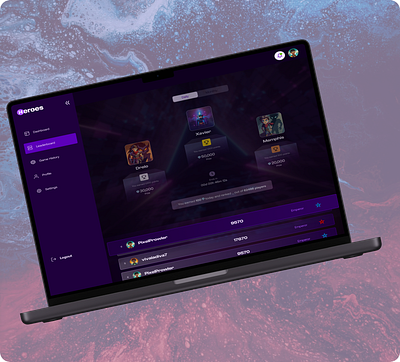 Heroes Game game gaming ui ux webapp