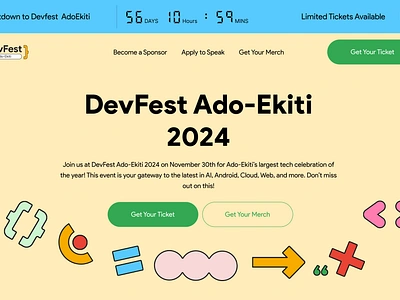 Devfest Ado-Ekiti devfest google landing page tech ui ux