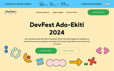 Devfest Ado-Ekiti devfest google landing page tech ui ux