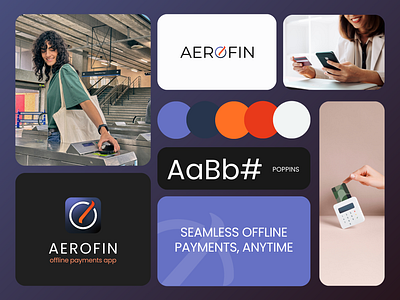 Aerofin - Offline payment app Visual Identity ai app branding difi fintech graphic design icon logo ui