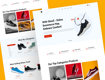 Shoes E-commerceLanding Page Design design ecommerce fashion shoes shoesapp sneakers uiux user interface web design website