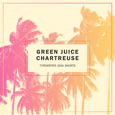 Green Juice Chartreuse branding graphic design label typography