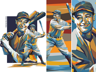 Lou Gehrig - portrait illustration baseball baseball player colorful design fanart graphic design illustration legendary portrait sport sport poster sports vector vintage color