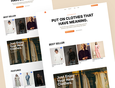 Fashion E-commerce Landing Page Design clothing ecommerce fashion fashion design landing page onlineshopping uiux user interface web design website