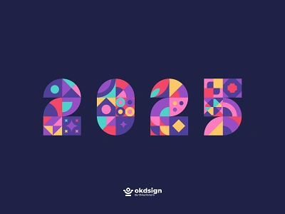 2025 2025 brand design brand identity branding color trend colorful design geometric graphic design illustration logo logo design logotype mosaic ui visual identity