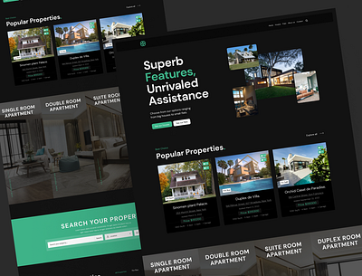 Real Estate Website Design - Landing Page Design architecture building house landing page property real estate uiux user interface web design website