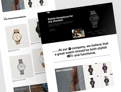 Watch E-commerce Website Design ecommerce elegant watch landing page luxury uiux user interface watch watches web design website