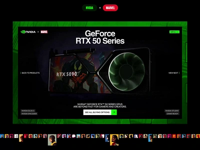 Website Landing page Redesign RTX 50s ✦ Nvidia ai animation design home page interactive landing page motion graphics nvidia service ui ux web web design website