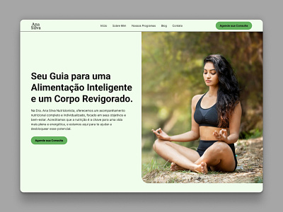 Website para Nutricionista bussiness calm clean design figma healthcare minimalism minimalist modern nutricionist ui ux webdesign website