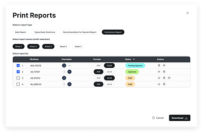 Print Reports dashboard product design reports ui ui design user interface ux ux design