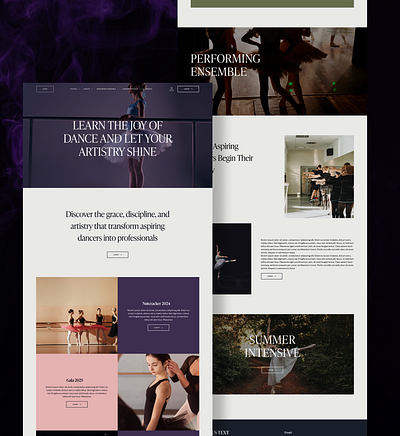 Ballet Hawaii - A Ballet School Website ballet design product design school ui uiux website