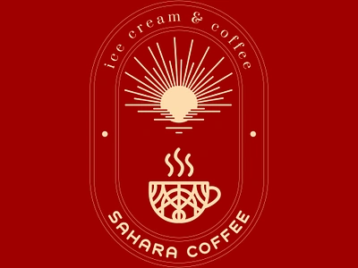 [LOGO DESIGN] SAHARA COFFEE 3d branding design graphic design illustration logo vector