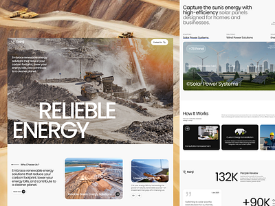 Reinji Renewable Energy Company agency company contractor corporate design elementor energy framer landing mining nikel page solar ui webflow website wordpress