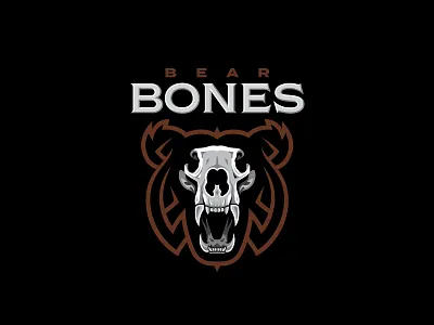 Bear Bones bear branding design graphic design illustration illustrator logo skull vector