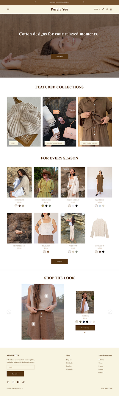 Clothing Store Landing Page ecommerce figma landingpage ui ux