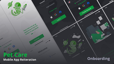 Pet Care Onboarding Screen branding onboarding pet ui