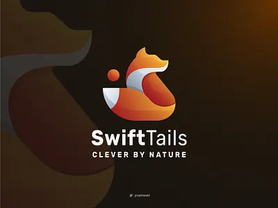 SwiftTails Creative Fox Logo Design brand branding character colorful design education elegant fox logo foxy gradient graphic design illustration logo design logo designer mascot modern smart