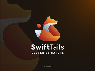 SwiftTails Creative Fox Logo Design brand branding character colorful design education elegant fox logo foxy gradient graphic design illustration logo design logo designer mascot modern smart