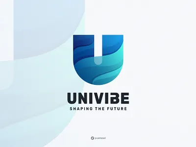 UNIVIBE Creative Initial U Logo Design brand identity branding colorful creative design gradient graphic design illustration initial u lettermark logo logo design logo designer logos logotype modern logo u logo wordmark