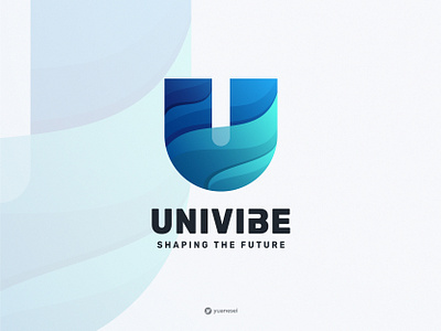 UNIVIBE Creative Initial U Logo Design brand identity branding colorful creative design gradient graphic design illustration initial u lettermark logo logo design logo designer logos logotype modern logo u logo wordmark