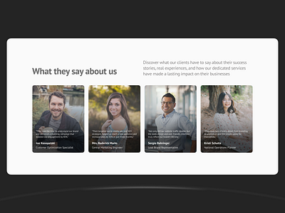 What They Say About Digital Agency Section 🗣️🌟 agency digital agency landing page review section testimony ui ui design web
