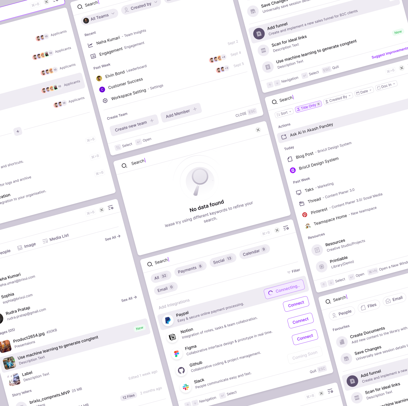 ✨ Command Menus advance search command menus quick aciton ui
