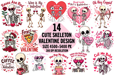 Cute Skeleton Valentine T-Shirt Design cute skeleton graphic design logo motion graphics skeleton skeleton valentine t shirt t shirt design valentine