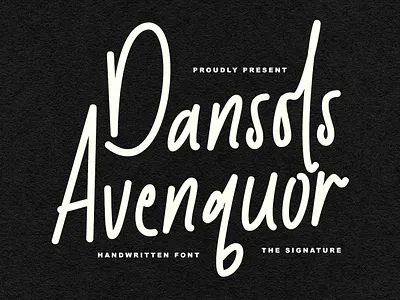 Dansols Avenquor Handwritten Font animation branding design font fonts graphic design illustration logo nostalgic